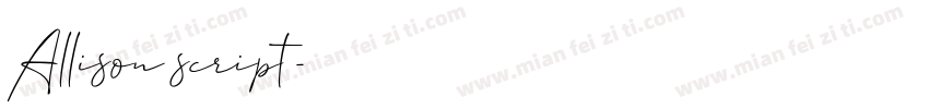Allison script字体转换